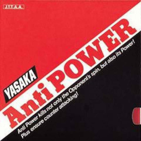 Buy & Save on Yasaka Anti Power Rubber | Yasaka Anti Power rubber ÊSpeedÊ ÊControlÊ ÊWeightÊ ÊSponge RatingÊ 5.0 10.0 42g 28.0¡ This is a mainstay of the Yasaka range and has been used by many great players. The smooth Anti-Power neutralizes spin and speed thanks to the low friction and the moderating qualities of the outer rubber. AntiPower is best used by offensive combination and allroundÊplayers since the sponge is fast and of highest quality. AntiPower goes well with a spin rubber on the other side of