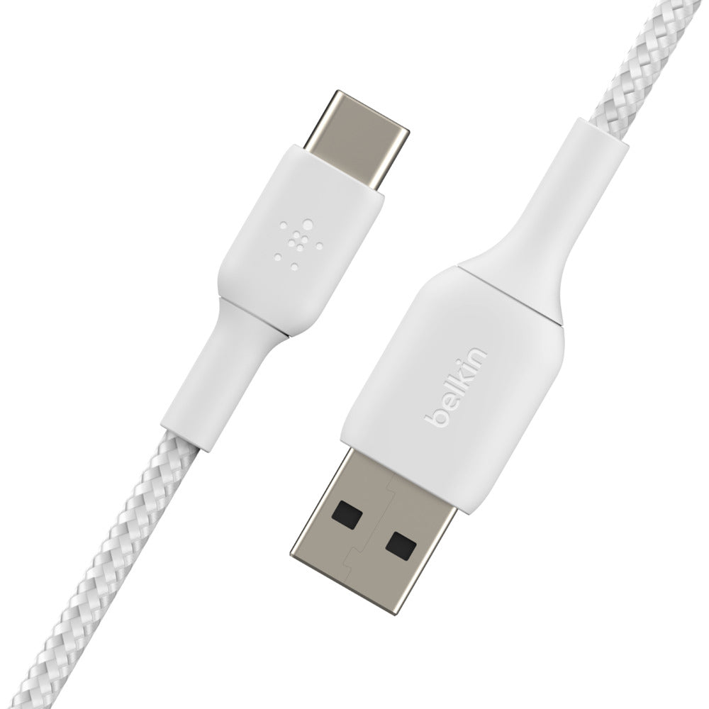 BELKIN BOOSTCHARGE Braided USB-C to USB-A Cable 2 Meter - White CAB002BT2MWH Belkin