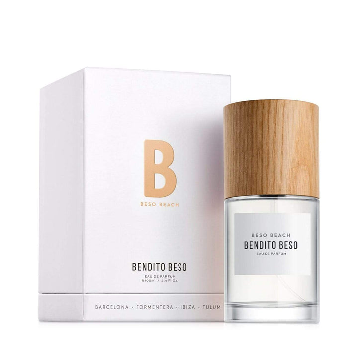 Buy online & save Beso Beach Bendito Beso Eau de Parfum - 100ml |Beso Beach |BEON.COM.AU Beso Beach's Bendito Beso Eau de Parfum celebrates an innocent, fresh kiss. Inspired by Formentera, where the scent of the sea, mingles with the evergreen of the Savina forest and the wild bushes. The intense sun rays reflected on the water, the footprints on the sand and the heat of the sun ... Beso Beach at BEON.COM.AU