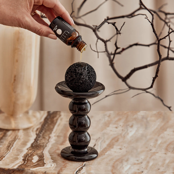 Halo Lava Rock Diffuser Set - Joie de Vivre Lava Rock Diffuser Available at BEON | The Halo Lava Rock Diffuser is a new way to enjoy scents. With the modern sculptural design, it will be a highlight to any home with a dural enjoyment of visual and smell.