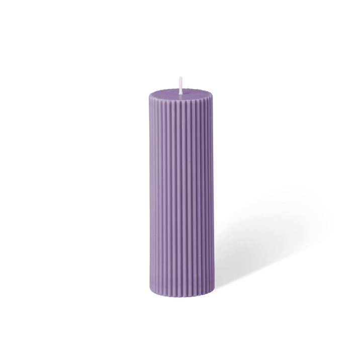 Wide Column Pillar Candle - Periwinkle Pillar Candle Available at BEON | The Original Column Pillar Candle Our Column pillar candles are made from refined soy wax and good for home decoration. All candles in this collection are unscented. Please use a can