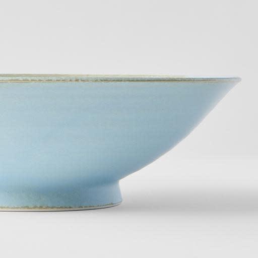 Save on Soda Blue Ramen Bowl Made in Japan at BEON. 25cm diameter x 8cm height Ramen Bowl in Soda Blue design The Soda Blue range features a soft pastel blue, highlighted by a gentle play of white. Each piece has a unique pattern determined by its position in the kiln during the firing process. Traditionally used for ramen, this bowl can be used for curries, risottos, salads or pasta. The ramen bowl makes a great engagement or wedding gift. Handcrafted in JapanMicrowave and dishwasher safe