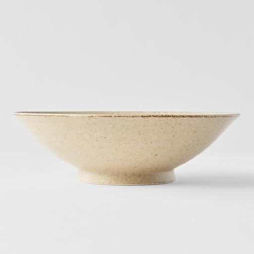 Save on Sand Fade Ramen Bowl Made in Japan at BEON. 25cm diameter x 8cm height Ramen Bowl in Sand Fade design The Sand Fade Glaze features a warm, sandy tone with touches of hazel brown. Each piece has a unique speckled pattern determined by its position in the kiln during the firing process. Traditionally used for ramen, this bowl can be used for curries, risottos, salads or pasta. The ramen bowl makes a great engagement or wedding gift. Handcrafted in JapanMicrowave and dishwasher safe