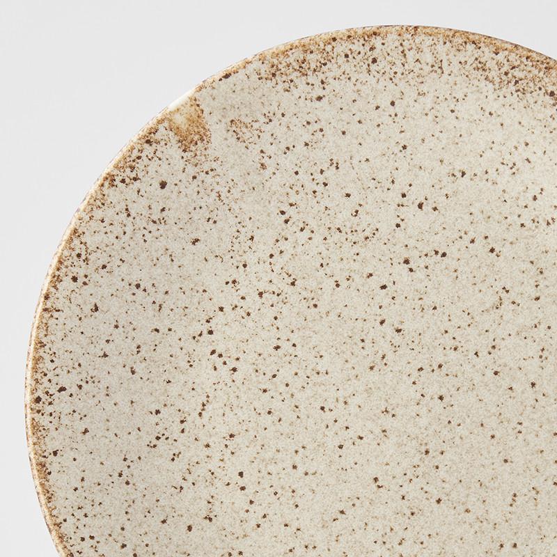 Save on Sand Fade Side Plate Made in Japan at BEON. 21cm diameter x 2.5cm height Side Plate in Sand Fade design The Sand Fade Glaze features a warm, sandy tone with touches of hazel brown. Each piece has a unique speckled pattern determined by its position in the kiln during the firing process. This is a great size plate to use as a starter plate, for desserts or as a side plate for bread to accompany soup or casseroles. Handcrafted in JapanMicrowave and dishwasher safe