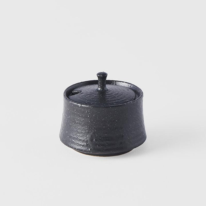 Save on Matte Black Sugar Pot Made in Japan at BEON. 6cm diameter x 4cm height Sugar pot in Matte Black design. Use this beautiful sugar pot to keep sugar. Handmade in JapanMicrowave and dishwasher safe