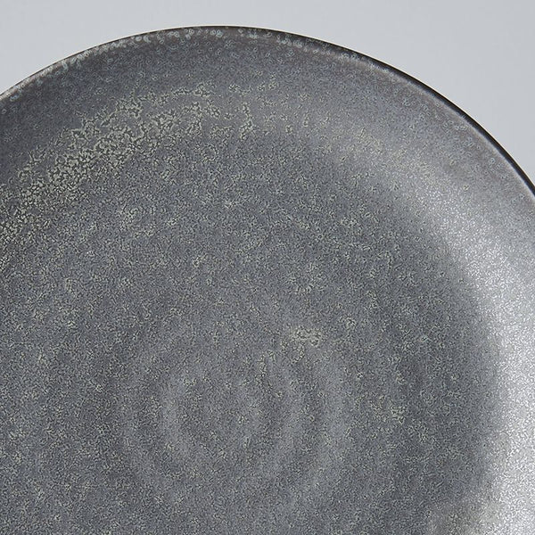 Save on BB Black Uneven Dinner Plate Made in Japan at BEON. 24.5cm diameter x 3cm height Uneven dinner plate in BB Black design A mottled black glaze highlighted with iridescent blue. Each piece has a unique dappled pattern determined by its position in the kiln during the firing process. These are great as dinner plates or serving plates with colourful dishes.Handcrafted in JapanMicrowave and dishwasher safe