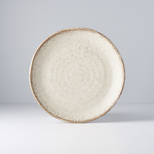 Save on Sand Fade Uneven Plate Made in Japan at BEON. 24.5cm diameter x 3cm height Uneven plate in Sand Fade Design The Sand Fade Glaze features a warm, sandy tone with touches of hazel brown. Each piece has a unique speckled pattern determined by its position in the kiln during the firing process. The perfect size plate to use as an everyday dinner plate or to use on special occasions. Handcrafted in JapanMicrowave and dishwasher safe