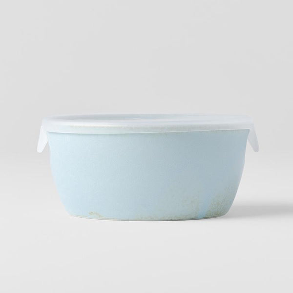 Save on Soda Blue Bowl with Lid Made in Japan at BEON. 13cm diameter x 6cm height Small Bowl with Lid in Soda Blue design The Soda Blue range features a soft pastel blue, highlighted by a gentle play of white. Each piece has a unique pattern determined by its position in the kiln during the firing process. The perfect size bow to store small amounts of leftovers or take your lunch or snacks to work or for a picnic. Handcrafted in JapanMicrowave and dishwasher safe