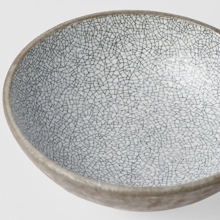 Crazed Grey Small Shallow Bowl