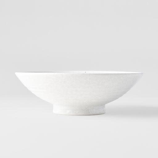 Save on White Blossom Ramen Bowl Made in Japan at BEON. 25cm diameter x 8cm height Ramen Bowl in White Blossom design The White Blossom range features a Sakura blossom motif on a powder white gloss glaze. The cherry blossom is a special flower for the people of Japan representing renewal and the ephemeral nature of life. Traditionally used for ramen, this bowl can be used for curries, risottos, salads or pasta. The ramen bowl makes a great engagement or wedding gift. Handcrafted in JapanMicrowave and dishwa