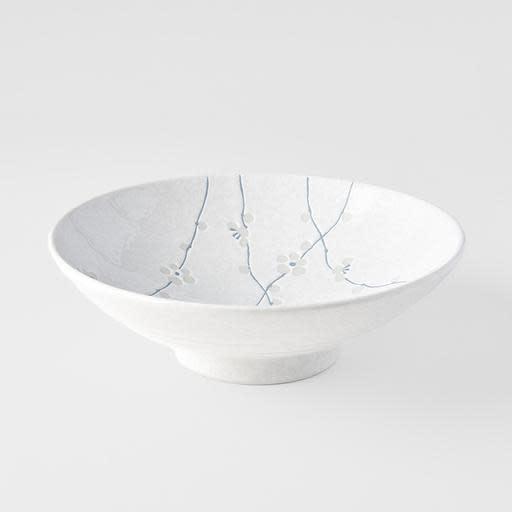 Save on White Blossom Ramen Bowl Made in Japan at BEON. 25cm diameter x 8cm height Ramen Bowl in White Blossom design The White Blossom range features a Sakura blossom motif on a powder white gloss glaze. The cherry blossom is a special flower for the people of Japan representing renewal and the ephemeral nature of life. Traditionally used for ramen, this bowl can be used for curries, risottos, salads or pasta. The ramen bowl makes a great engagement or wedding gift. Handcrafted in JapanMicrowave and dishwa