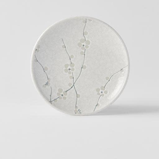 Save on White Blossom Side Plate Made in Japan at BEON. 20cm diameter x 3cm height Side Plate in White Blossom design The White Blossom range features a Sakura blossom motif on a powder white gloss glaze. The cherry blossom is a special flower for the people of Japan representing renewal and the ephemeral nature of life. This is a great size plate to use as a starter plate, for desserts or as a side plate for bread to accompany soup or casseroles. Handcrafted in JapanMicrowave and dishwasher safe