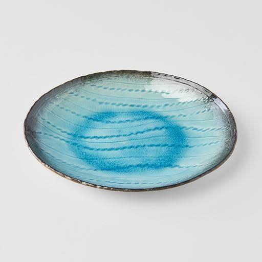 Save on Sky Blue Oval Plate Made in Japan at BEON. 24cm diameter x 20cm width Oval Plate in Sky Blue design. The sky blue glaze is fired at a low temperature to create a unique 'crackle' effect over a deep and vibrant blue background. These beautiful plates are perfect as dinner plates or serving plates. Handcrafted in Japan CRACKLE GLAZES - The spectacular glazes that look like cracked glass on the surface require slightly more care than our regular products. Don’t use in a microwave - The heat can open th