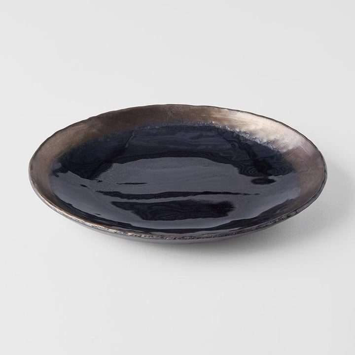 Save on Gloss Black Oval Plate Made in Japan at BEON. 24cm diameter x 20cm width Oval Plate in Gloss Black design. These beautiful plates are perfect as dinner plates or serving plates.Handmade in Japan.Microwave and dishwasher safe