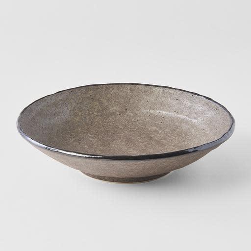 Save on Earth Large Shallow Bowl Made in Japan at BEON. 24cm diameter x 5.5cm height Large Shallow Bowl in Earth design The Earth range features a unique glaze with rustic tones with a focus on simple texture. When turned toward to the light, it shimmers silver. This large shallow bowl is a great shape for sharing dishes. Use for pasta, curries, risottos or salads. Handcrafted in JapanMicrowave and dishwasher safe
