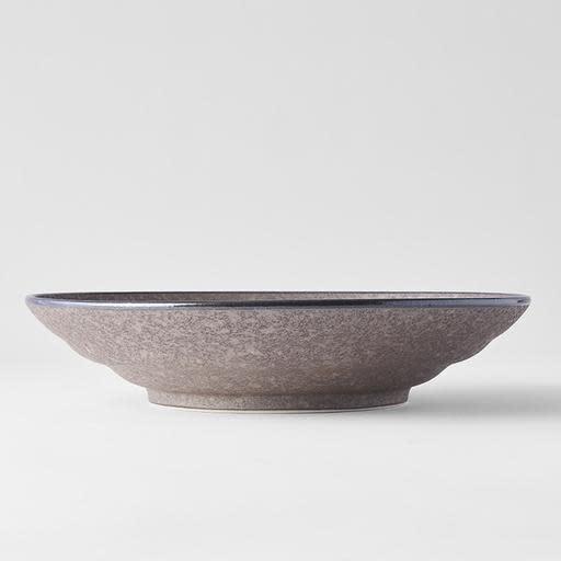 Save on Earth Flat Base Serving Bowl Made in Japan at BEON. 29cm diameter x 6cm height Flat Base Serving Bowl in Earth Design The Earth range features a unique glaze with rustic tones with a focus on simple texture. When turned toward to the light, it shimmers silver. This bowl is great for serving salads, pasta or meats. Use as a serving bowl or as a decorative fruit bowl. The flat base serving bowl makes a perfect wedding or engagement gift. Handcrafted in JapanMicrowave and dishwasher safe