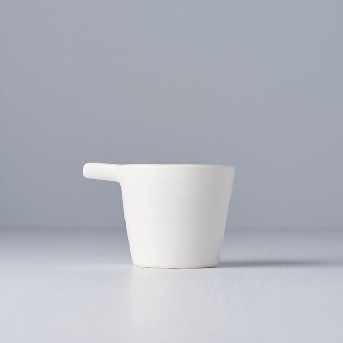 Save on Matte White Pourer Made in Japan at BEON. 8cm diameter x 5cm height. Pourer in Matte White.Use with your favourite sauce or for milk when serving tea. Handmade in Japan. Microwave and Dishwasher safe.