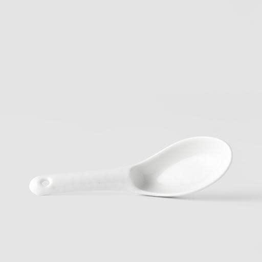 Save on Matte White Small Spoon Made in Japan at BEON. 15cm length Small ceramic spoon in Matte White design Use when serving ramen, noodles and soups. Handmade in Japan. Microwave and dishwasher safe.