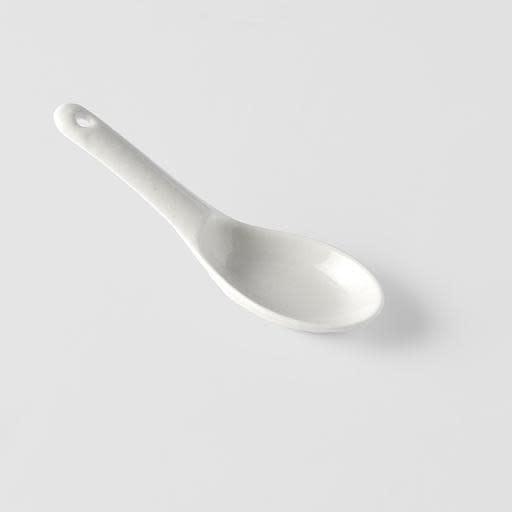 Save on Matte White Small Spoon Made in Japan at BEON. 15cm length Small ceramic spoon in Matte White design Use when serving ramen, noodles and soups. Handmade in Japan. Microwave and dishwasher safe.