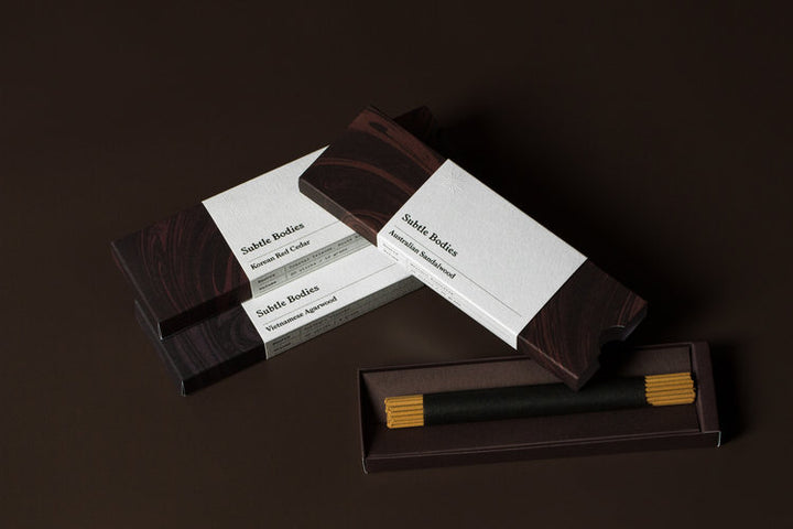 Buy online & save Complete Collection |Subtle Bodies |BEON.COM.AU The full Subtle Bodies collection -Three uniquely intriguing scents, sourced from around the world. All our Incense Sticks are pure wood products with no added perfume or fragrance. Each burns with a heavy, yet delicately scented smoke trail. Incense Sticks Subtle Bodies at BEON.COM.AU