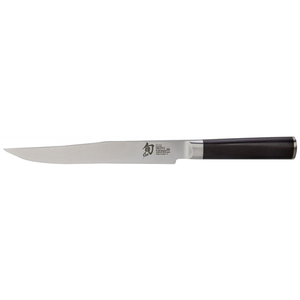 Buy online & save Shun Classic Carving Knife 20.3cm |Shun |BEON.COM.AU Shun Classic Tomato Knife 15cm Model Number DM-0722   Shun Classic Knives have taken over 50 Years of manufacturing processes to form the perfect knife that it is. The clad-steel blade that is rust free with 16 layers of high carbon stainless steel clad onto each side of a VG10 'super steel&#... Shun at BEON.COM.AU