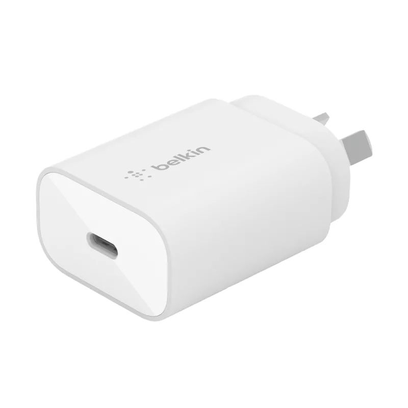 Belkin BOOST CHARGE USB-C PD 3.0 PPS Wall Charger 25w W/Cable USB-C - White WCA004AU1MWH-B6 Belkin