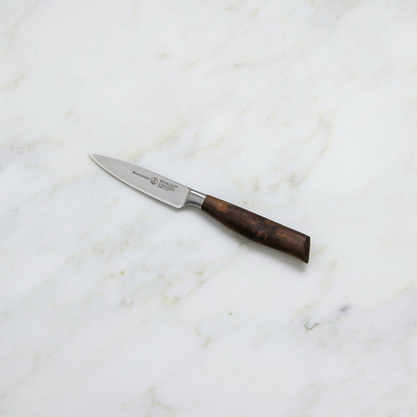 Buy online & save Royale Elite Spear Point Paring Knife 3.5 Inch (8.9cm) |Messermeister |BEON.COM.AU E9691 3         Royal Elite 3.5 Inch Spear Point Paring Knife The Messermeister Royal Elite 3.5 Inch Paring Knife is your go to for a variety of tasks requiring accuracy. This kitchen knife has a fine-edge blade that is designed to be an all-purpose culinary knife, similar to a chef’s knife, exce... Messermeister at BEON.COM.AU