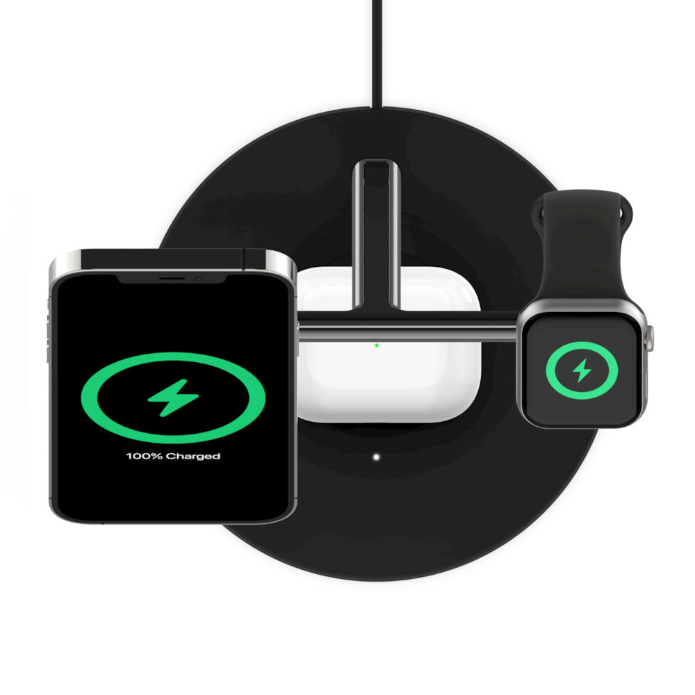 BELKIN Boost Charge PRO 3-in-1 Wireless Charger with MagSafe 15W - Black WIZ009AUBK Belkin