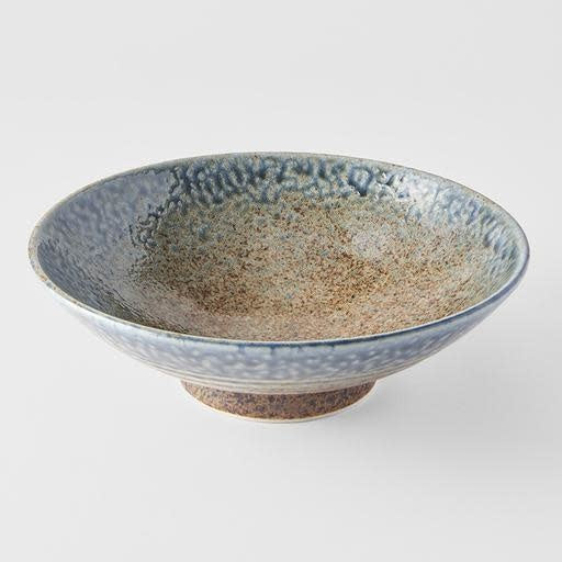 Save on Earth & Sky Glaze Ramen Bowl 25cm Made in Japan at BEON. The Earth & Sky range is designed and made at the Ichi kiln in Gifu prefecture, Japan.25cm diameter8cm heightMade of 'Minoyaki' porcelain, fired at a high temperature and hand finished at the Ichi kiln in Gifu prefecture, Japan. The Earth & Sky range features a hand-dipped edge of bold ink-blue contrasted with a speckled tawny brown. The Ichi kiln has over 70 skilled craftspeople. They work with a large variety of glazes and use a unique hand-