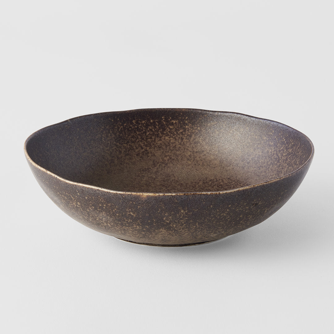 Large Oval Bowl 20cm / Mocha Glaze