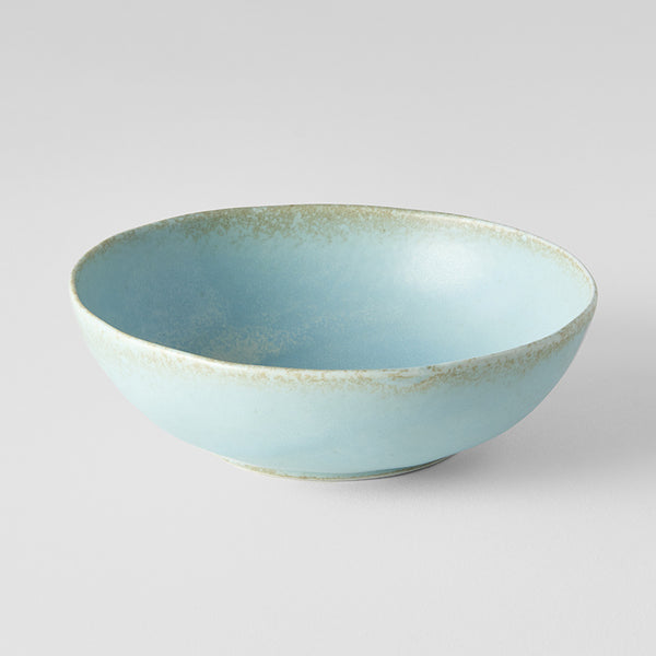 Save on Small Oval Bowl 14cm / Soda Blue Glaze Made in Japan at BEON. The Soda Blue range is designed and made at the Taka kiln in Gifu prefecture, Japan.13 x 14cm diameter4cm heightMade of 'Minoyaki' porcelain, fired at a high temperature and hand finished at the Taka kiln in Gifu prefecture, Japan. The Soda Blue range features a soft pastel blue, highlighted by a gentle play of white. Each piece has a unique pattern determined by its position in the kiln during the firing process. Focusing on simple, prac