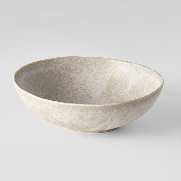 Save on Medium Oval Bowl 17cm / White Fade Glaze Made in Japan at BEON. The White Fade range is designed and made in Gifu prefecture, Japan.15cm x 17cm diameter5cm heightMade of 'Minoyaki' porcelain, fired at a high temperature and hand finished in Gifu prefecture, Japan. The White Fade Glaze features an opaque white, blended with mushroom tones of pink and ivory. Each piece has a unique dappled pattern determined by its position in the kiln during the firing process. Focusing on simple, practical shapes an