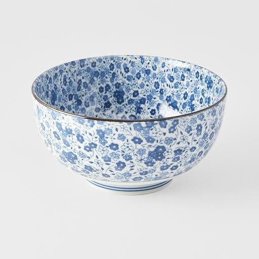 Udon Noodle Bowl 16cm / Daisy Pattern Glaze