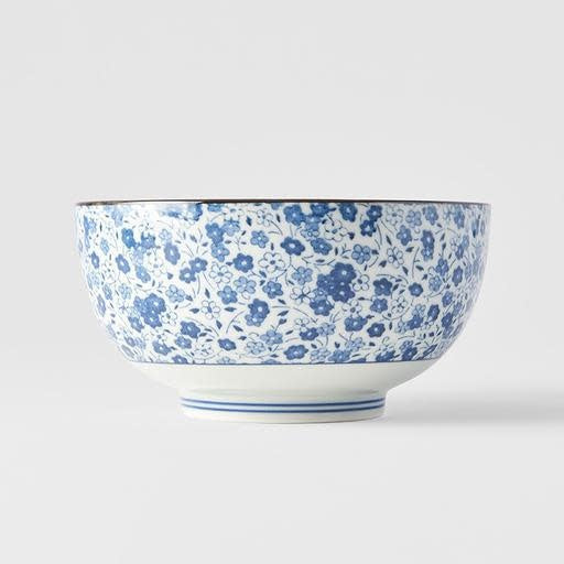 Udon Noodle Bowl 16cm / Daisy Pattern Glaze