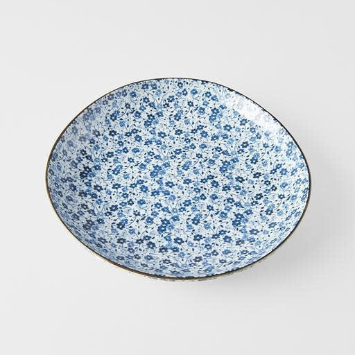 Blue Daisy Dinner Plate 23d Uneven C2793