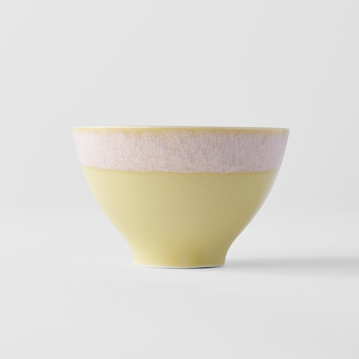 Save on Two-tone Tea Cup 9cm / Marigold & Pink Glaze Made in Japan at BEON. A tea cup made for drinking Japanese green tea featuring a two-tone glaze of marigold yellow and pink.9cm diameter6cm heightMade of 'Minoyaki' porcelain, fired at a high temperature and hand finished in Gifu prefecture, Japan. General information & care instructions Our tableware is food safe and can, with some care, be used in the oven, microwave and dishwasher. Sudden changes in temperature (eg. from freezer to oven) are likely to