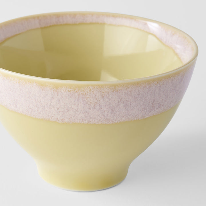 Save on Two-tone Tea Cup 9cm / Marigold & Pink Glaze Made in Japan at BEON. A tea cup made for drinking Japanese green tea featuring a two-tone glaze of marigold yellow and pink.9cm diameter6cm heightMade of 'Minoyaki' porcelain, fired at a high temperature and hand finished in Gifu prefecture, Japan. General information & care instructions Our tableware is food safe and can, with some care, be used in the oven, microwave and dishwasher. Sudden changes in temperature (eg. from freezer to oven) are likely to