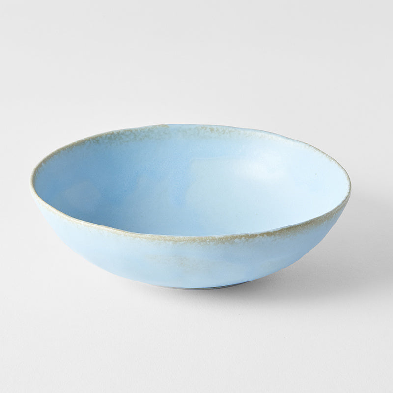 Save on Medium Oval Bowl 17cm / Soda Blue Glaze Made in Japan at BEON. The Soda Blue range is designed and made at the Taka kiln in Gifu prefecture, Japan.15 x 17cm diameter5cm heightMade of 'Minoyaki' porcelain, fired at a high temperature and hand finished at the Taka kiln in Gifu prefecture, Japan. The Soda Blue range features a soft pastel blue, highlighted by a gentle play of white. Each piece has a unique pattern determined by its position in the kiln during the firing process. Focusing on simple, pra