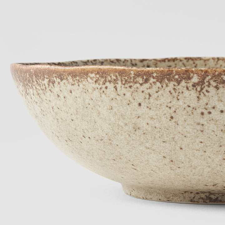 Medium Oval Bowl 17cm / Sand Fade Glaze