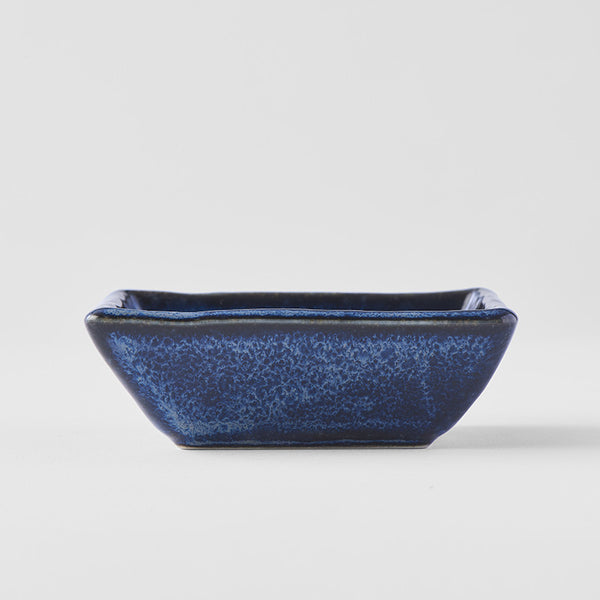 Save on Square Sauce Dish 9cm / Indigo Blue Glaze Made in Japan at BEON. The Indigo Blue range is designed and made in Gifu prefecture, Japan.9cm x 9cm3cm heightMade of 'Minoyaki' porcelain, fired at a high temperature and hand finished in Gifu prefecture, Japan. The Indigo Blue range is one of our most popular glazes due the richness and depth of colour. A unique dappling effect means no two are the same. Local designers collaborate with this kiln to bring their ideas to life. This popular kiln is a hive o