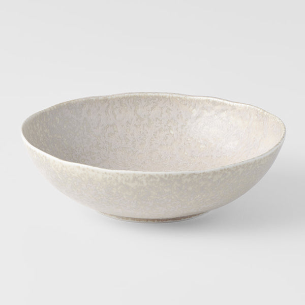 Large Oval Bowl 20cm / White Fade Glaze