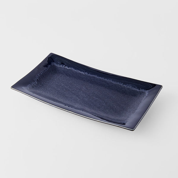 Save on Matt W' Shiny Blk Edge Platter Rect 33x19cm C2542 Made in Japan at BEON. made in japan