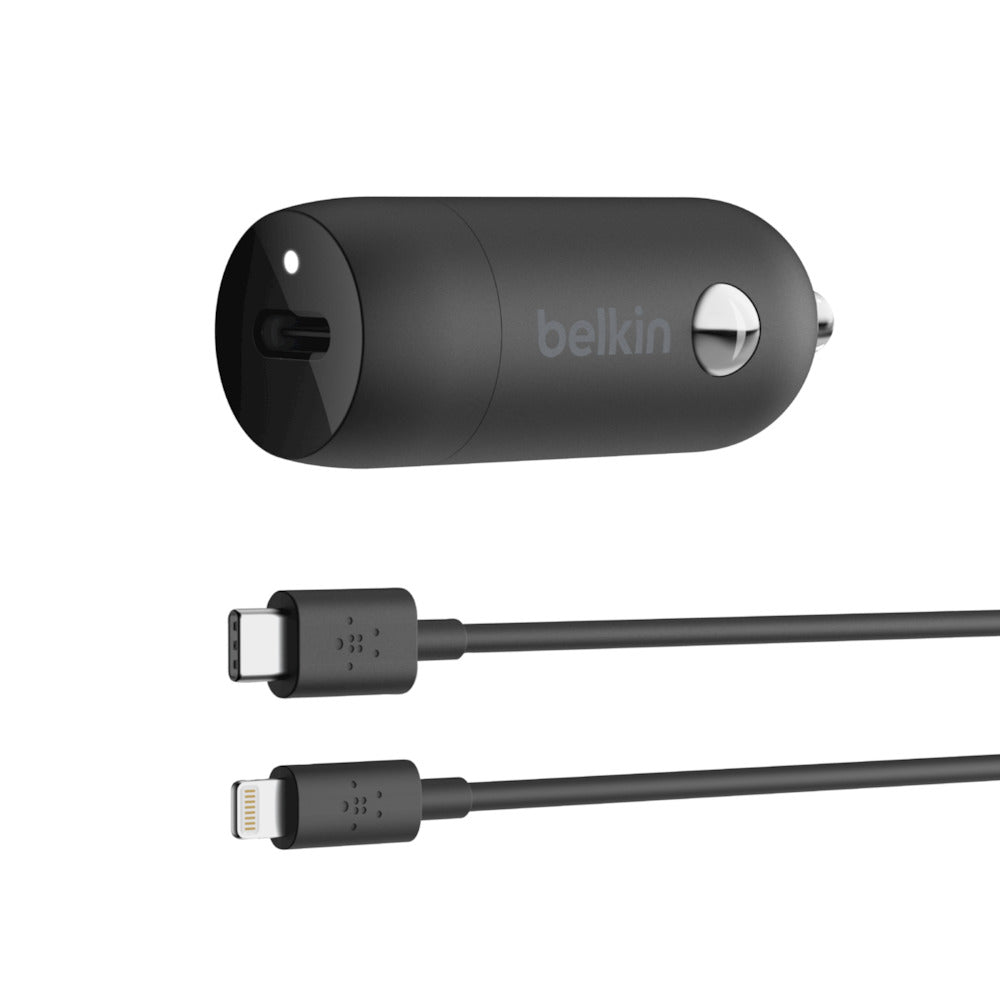 BELKIN BOOSTCHARGE 20W USB-C PD Car Charger + USB-C to Lightning Cable CCA003bt04BK Belkin