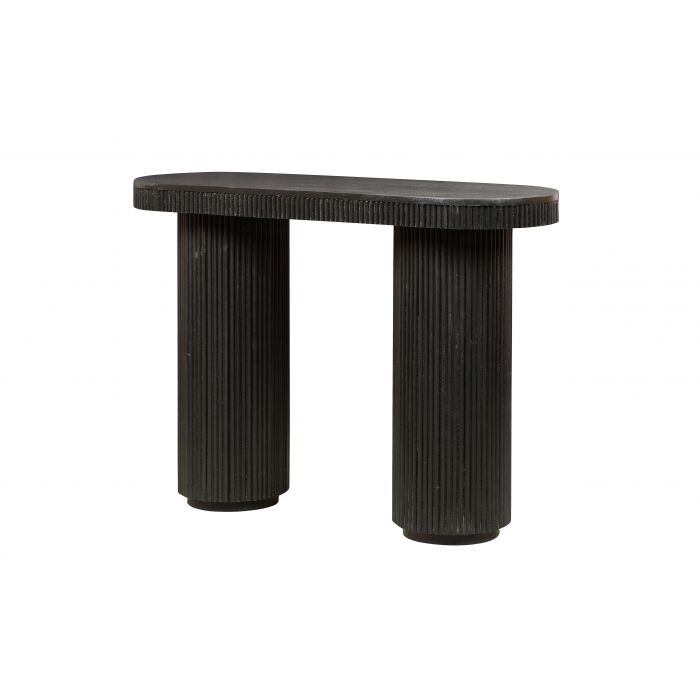 Amalfi Caprio Console Table Black 110X40X80Cm Amalfi’s beauty centres on its diversity – there are unique pieces to suit every taste.Decorative console tables are great for enriching any space.This Caprio Console Table is both stylish and practical.Made f