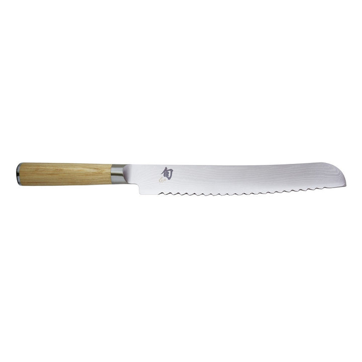 Buy online & save Shun Classic White Bread Knife 22.9cm |Shun |BEON.COM.AU With its keen edge and gorgeous design, the handcrafted Japanese Shun Classic White collection is both a long time favourite of homecooks and professional chefs alike. Each knife in this collection features Shun's high proprietary VG-Max steel core that provides its Damascus clad steel optimu... Shun at BEON.COM.AU