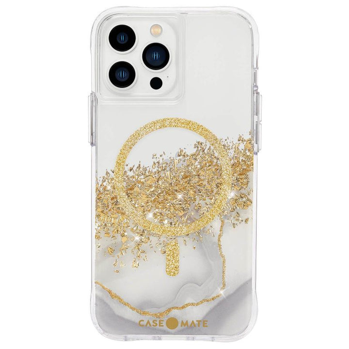 iPhone 14 Pro (6.1") CaseMate Karat Marble Rugged Case W/Magsafe - Gold CM049030 Casemate