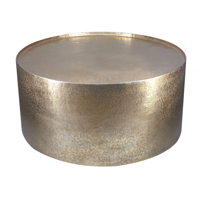 Antique Gold Mesima Coffee Table by Amalfi This Amalfi Mesima Coffee Table is both stylish and practical. Made from aluminium, it’s durable and will last many years to come. With an antique gold appearance, it displays a circular and smooth body, making i