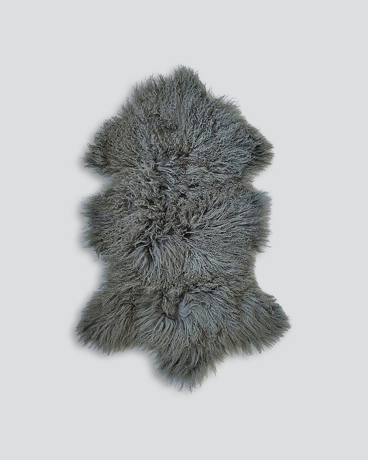 Meru Tibetan Lamb Hide Bring a warm and cosy feel to a room with the impossibly soft texture of Tibetan lamb fur. Gorgeously shaggy with a natural curl, our Meru hide adds sumptuous texture and an element of nature into your space. This restful silver ton