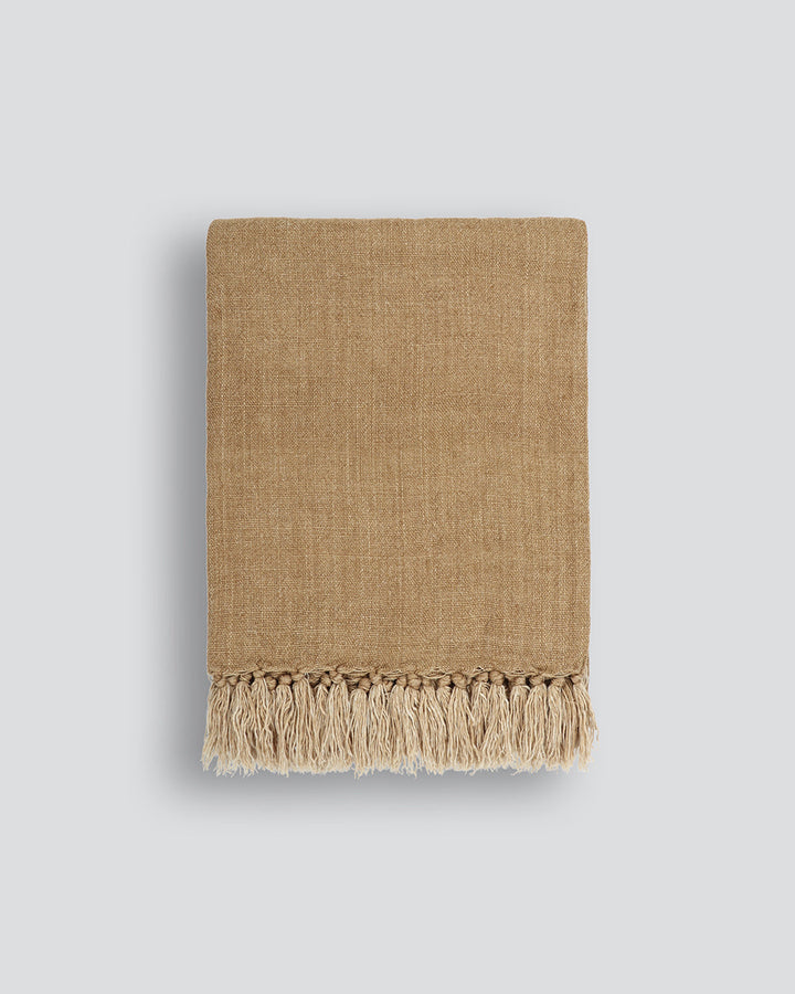 Millhouse Throw Handwoven using linen fibres that have been carefully batch-dyed to our specifications, the Millhouse’s minimal design and natural, earthy tone adds a sense of timeless elegance to spaces. Rich in character and texture, each piece is finis