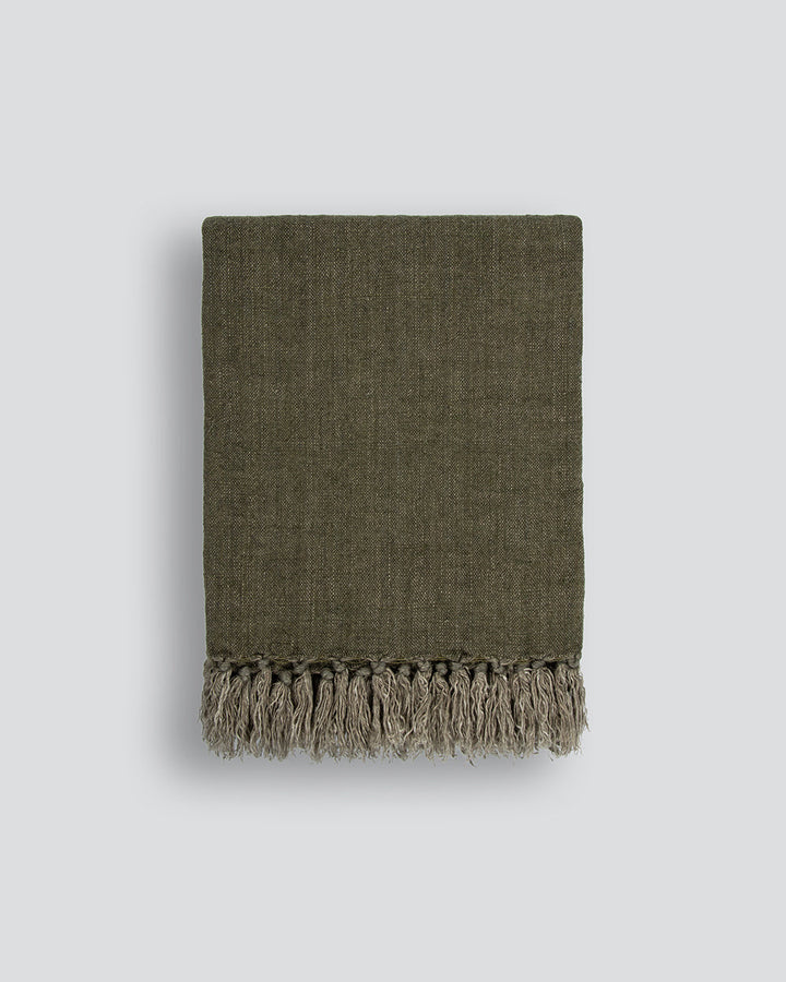 Millhouse Throw Handwoven using linen fibres that have been carefully batch-dyed to our specifications, the Millhouse’s minimal design and natural, earthy tone adds a sense of timeless elegance to spaces. Rich in character and texture, each piece is finis